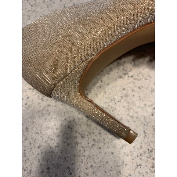 Womens Kelly & Katie gold sparkle heels 6 - Picture 8 of 10